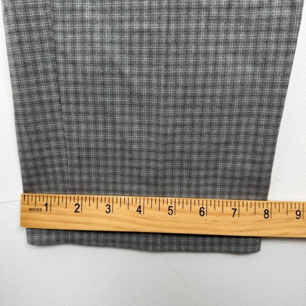 Lauren Ralph Lauren Mens Grey Micro Check Dress Pants 36W x 32L Stretch Trousers